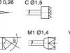 Sonda precyzyjna do płytek PCB PTR 1025-G-1.5N-AU 1.5, RM 2.54 mm, ?20 m?, 1.37x33 mm