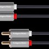 Kabel 2xRCA - 2xRCA 1.8m Kruger&Matz Basic do systemów audio, kin domowych KM1209