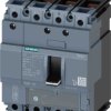 Wyłącznik kompaktowy MCCB, Typ M, 4-biegunowy, 100A, 690V, 600V, Siemens, 3VA1