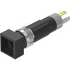 Pushbutton, 9 x 9 mm, illuminable, groping, 1 Form A (N/O), waistband square, front ring black, 19-159.015