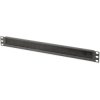 Cable brush strip, 1 U, open brush strip, (W x H x D) 482.6 x 1.3 x 43.9 mm, black, DN-97661