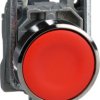 Pushbutton, unlit, groping, 1 Form B (N/C), waistband round, red, front ring silver, mounting Ø 22 mm, XB4BA42