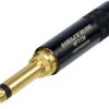 6.35 mm jack plug, 2 pole (mono), solder connection, POM, NP2CM-B