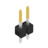 Pin header, 2 pole, pitch 2.54 mm, straight, black, SL 1 025 2 S