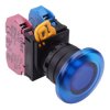 YW1L-A4E11Q0S Blue 22mm Mushroom Maintained Push Button Switch 1NO-1NC IP65 IDEC