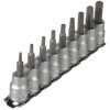 Teng M3813TX Socket Clip Rail Set of 9 External TORX 3/8in Drive