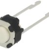 Mikroprzycisk; 6x6mm; 4,3mm; TS6613-4,3; 1,1mm; przewlekany (THT); 2 piny; biały; na taśmie; okrągły; OFF-(ON); bez podświetleni