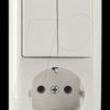 MEG3498-8719 Combination socket/series switch - 1-pin, polar white, surface-m