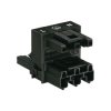 WAGO 770-635 3 Pole 10mm h-distribution Connector Leads 1 Plug + 2 Socket Black