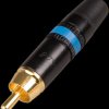 NYS373-6 RCA plug, black, blue colour ID ring