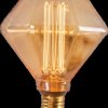 ELED100155 LED Filament Diamant, Amber, E27, 3.5W, 120lm, 1800K, dimm.