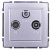Kos66 Gniazdo Antenowe Rtv/Sat Końcowe Aluminium 664076