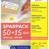 Avery-Zweckform L4736REV-65 Etykieta uniwersalna 45.7 x 21.2 mm Papier biały 65 ark. Z możliwością usunięcia Drukarka at