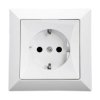 OPAL Gniazdo pojedyncze z uziemieniem Schuko białe GPt-17 Op BI