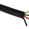 Kabel Telefoniczny, 100M, 2-Parowy, Nieekranowany, 7-Żyłowy, Czarny 80 V,...