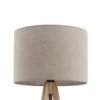 Lampa Podłogowa Grand Sosna Z Lnianym Kloszem, Klasyczny Trójnóg 16021 Tk...