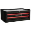 Sealey AP28102BR Mid-Box 2 Drawer Retro Style - Blk + Red Anodised Drawer Pulls
