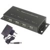 Renkforce RF-4830984 4 Port USB 2.0 Hub 480Mbps Metal Housing Wall Mount Black