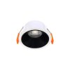 Oprawa podtynkowa downlight LED, 6W, 480lm, 6400K, IP20, okrągła, czarno - biała, AMARA HOROZ