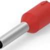 Insulated wire end ferrule, 1.0 mm², 14.5 mm/8 mm long, DIN 46228-4, red, 1241002-1
