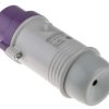 Złącze przemysłowe - zasilające 16A Wtyczka 20 → 25 V. 2P Męski Scame Fioletowy Montaż na kablu IP44