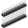 Pin header, 30 pole, pitch 2.54 mm, straight, black, 10057447