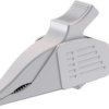 Alligator clip, white, max. 30 mm, L 92 mm, CAT III, socket 4 mm, 66.9575-29