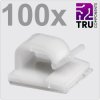TruComponents 41221 Clip Self-adhesive Ø1-7mm Wh 100pcs