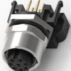 Socket, 8 pole, solder connection, bayonet locking, straight, 5-2172078-2