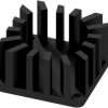 Finger shaped heatsink, (L x W x H) 46 x 46 x 25.4 mm, 5.4 K/W, black anodized, 10160593