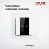 Przycisk KNX 55mm 2-polowy biały z LCD
