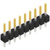 Pin header, 9 pole, pitch 2.54 mm, straight, black, 10048036