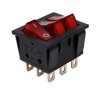 Przełącznik KCD3-303L potrójny 16A czerwony ON-OFF CB-8842