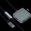 12991125 USB 3.0 four-port hub, 2x USB-A, 2x USB-C, 10-m connection cable