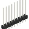 Pin header, 9 pole, pitch 2.54 mm, straight, black, 10048648