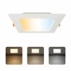 Oprawa podtynkowa downlight LED, 18W, 1660lm, IP20, CCT, kwadratowa, biała, ALEXIS-SQ HOROZ