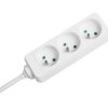 Przedłużacz biały KEMOT 3 gniazda 1,5m bez przełącznika