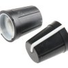 Pokrętło potencjometru oś: 6.4mm średnica: 13mm Kształt D Plastik Czarny RS PRO