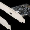 EX-12011 PCle x4 > 1x external USB 3.2 Type-C, 20 Gbps