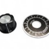 GAŁKA POTENCJOMETRU GBC24 BAKELITOWA CZARNA 24mm + SKALA