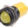 Lampka kontrolna do montażu panelowego 24V ac/dc, Żółta 22mm LED Końcówka lutownicza RS PRO