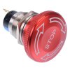 Emergency Stop 19mm Push Button Switch Stainless Steel 5A