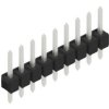 Pin header, 9 pole, pitch 2.54 mm, straight, black, 10048037