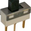 Slide switch, On-On, 1 pole, straight, 3 A/30 V DC, GH36P010000