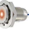 TRU COMPONENTS 149492 Lampka sygnalizacyjna LED GQ12F-D/R/12V/N, 12 V/DC, 12 V/AC, 12 mm