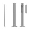 Słup 4m SAL-4/B60 anodowany inox o średnicy fi 114 mm przy podstawie oraz zakończeniu fi 60 mm 42102/C45 ROSA