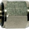 Push-in fitting, L 27.1 mm, 10 bar, plastic/brass, for hose outer Ø 8 mm, 109116