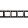 IMPRESJA PRESTIGE Ramka 5 pięciokrotna szklana 4 mm szare szkło + ramka czarna R-5YGC/41/25 OSPEL