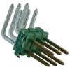 TE Connectivity 825457-2 Ampmodu II Economy Header Right Angle Gold 2 x 2P Green