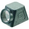 Grommet housing, size Han-Compact, zinc die casting, 1 x M25, angled, longitudinal bow locking, IP65, 19140010503